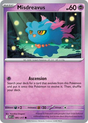 Pokemon TCG - ME: Ascended Heroes - Misdreavus - 085/217