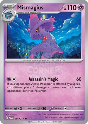 Pokemon TCG - ME: Ascended Heroes - Mismagius - 086/217 - Holofoil