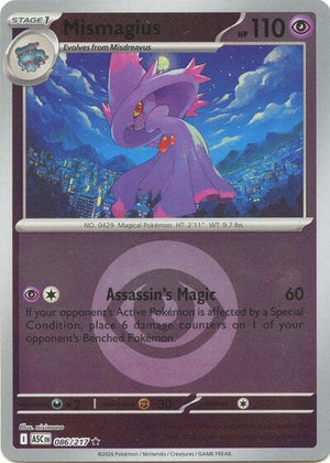 Pokemon TCG - ME: Ascended Heroes - Mismagius - 086/217 - Energy Symbol Reverse Holofoil