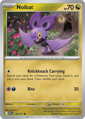 Pokemon TCG - ME: Ascended Heroes - Noibat - 156/217