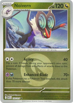 Pokemon TCG - ME: Ascended Heroes - Noivern - 157/217 - Energy Symbol Reverse Holofoil