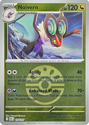 Pokemon TCG - ME: Ascended Heroes - Noivern - 157/217 - Reverse Holofoil