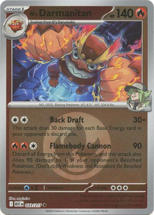 Pokemon TCG - ME: Ascended Heroes - N's Darmanitan - 033/217 - Energy Symbol Reverse Holofoil