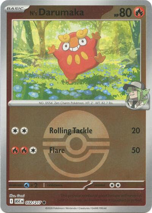 Pokemon TCG - ME: Ascended Heroes - N's Darumaka - 032/217 - Poke Ball Reverse Holofoil