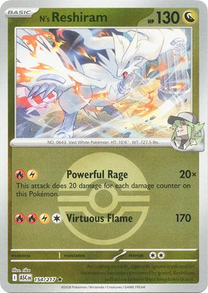 Pokemon TCG - ME: Ascended Heroes - N's Reshiram - 154/217 - Poke Ball Reverse Holofoil