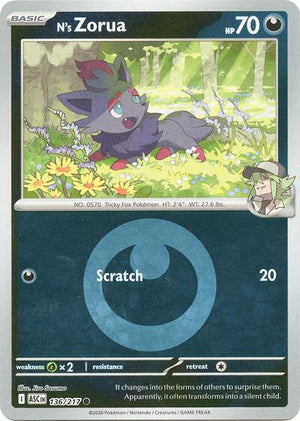 Pokemon TCG - ME: Ascended Heroes - N's Zorua - 136/217 - Energy Symbol Reverse Holofoil