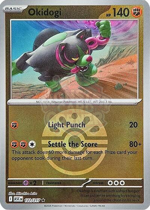 Pokemon TCG - ME: Ascended Heroes - Okidogi - 122/217 - Reverse Holofoil