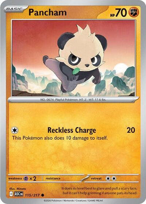 Pokemon TCG - ME: Ascended Heroes - Pancham - 115/217