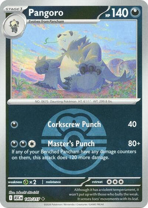 Pokemon TCG - ME: Ascended Heroes - Pangoro - 140/217 - Love Ball Reverse Holofoil