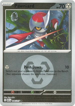 Pokemon TCG - ME: Ascended Heroes - Pawniard - 146/217 - Energy Symbol Reverse Holofoil