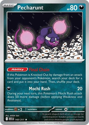 Pokemon TCG - ME: Ascended Heroes - Pecharunt - 143/217 - Holofoil