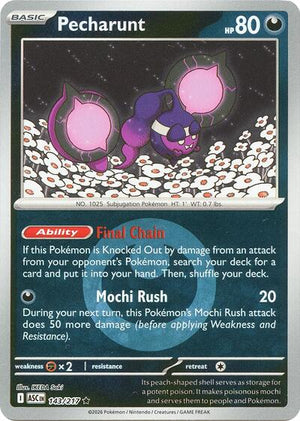 Pokemon TCG - ME: Ascended Heroes - Pecharunt - 143/217 - Energy Symbol Reverse Holofoil