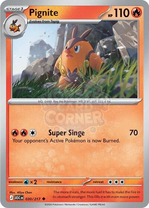 Pokemon TCG - ME: Ascended Heroes - Pignite - 030/217