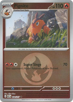 Pokemon TCG - ME: Ascended Heroes - Pignite - 030/217 - Energy Symbol Reverse Holofoil