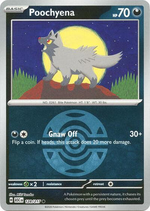 Pokemon TCG - ME: Ascended Heroes - Poochyena - 128/217 - Dusk Ball Reverse Holofoil