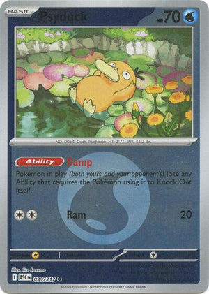 Pokemon TCG - ME: Ascended Heroes - Psyduck - 039/217 - Energy Symbol Reverse Holofoil