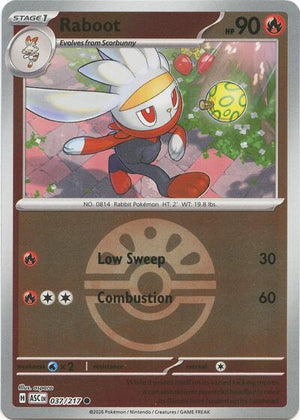 Pokemon TCG - ME: Ascended Heroes - Raboot - 037/217 - Friend Ball Reverse Holofoil