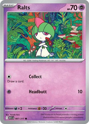 Pokemon TCG - ME: Ascended Heroes - Ralts - 087/217