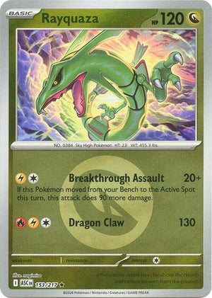 Pokemon TCG - ME: Ascended Heroes - Rayquaza - 153/217 - Energy Symbol Reverse Holofoil