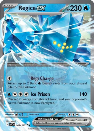 Pokemon TCG - ME: Ascended Heroes - Regice ex - 048/217 - Holofoil