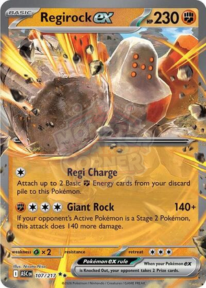 Pokemon TCG - ME: Ascended Heroes - Regirock ex - 107/217 - Holofoil
