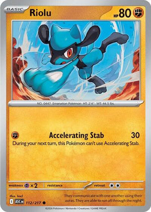 Pokemon TCG - ME: Ascended Heroes - Riolu - 112/217