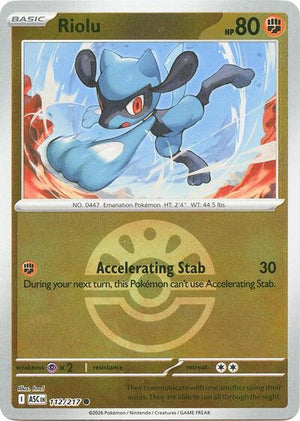 Pokemon TCG - ME: Ascended Heroes - Riolu - 112/217 - Friend Ball Reverse Holofoil