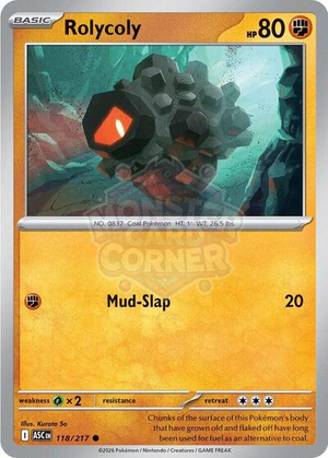 Pokemon TCG - ME: Ascended Heroes - Rolycoly - 118/217