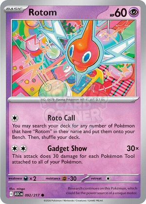Pokemon TCG - ME: Ascended Heroes - Rotom - 092/217