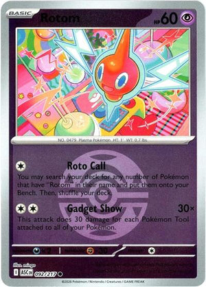 Pokemon TCG - ME: Ascended Heroes - Rotom - 092/217 - Reverse Holofoil