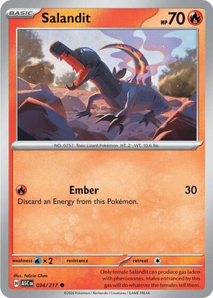 Pokemon TCG - ME: Ascended Heroes - Salandit - 034/217