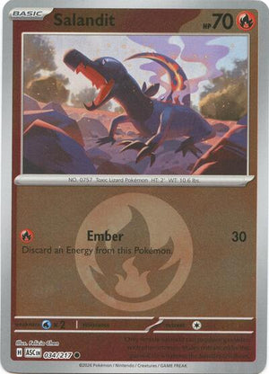Pokemon TCG - ME: Ascended Heroes - Salandit - 034/217 - Energy Symbol Reverse Holofoil