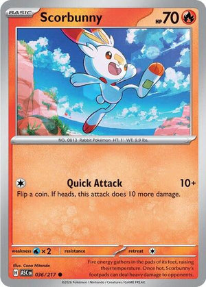 Pokemon TCG - ME: Ascended Heroes - Scorbunny - 036/217