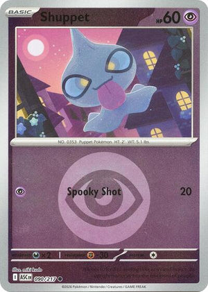 Pokemon TCG - ME: Ascended Heroes - Shuppet - 090/217 - Energy Symbol Reverse Holofoil
