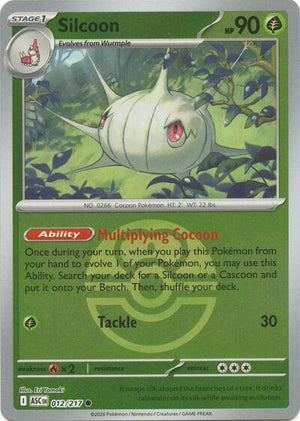 Pokemon TCG - ME: Ascended Heroes - Silcoon - 012/217 - Love Ball Reverse Holofoil