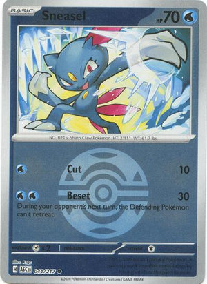 Pokemon TCG - ME: Ascended Heroes - Sneasel - 044/217 - Dusk Ball Reverse Holofoil