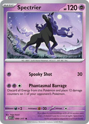Pokemon TCG - ME: Ascended Heroes - Spectrier - 098/217 - Holofoil