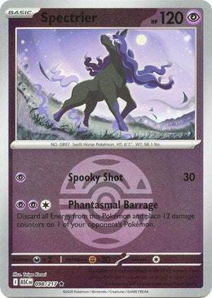Pokemon TCG - ME: Ascended Heroes - Spectrier - 098/217 - Dusk Ball Reverse Holofoil