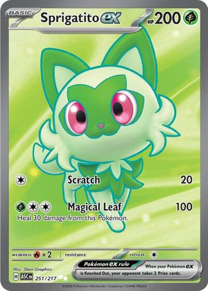 Pokemon TCG - ME: Ascended Heroes - Sprigatito ex - 251/217 - Holofoil