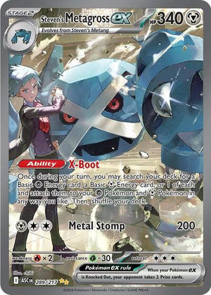 Pokemon TCG - ME: Ascended Heroes - Steven's Metagross ex - 289/217 - Holofoil
