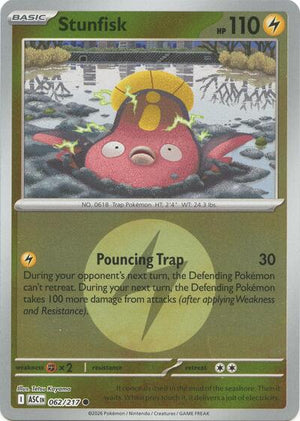 Pokemon TCG - ME: Ascended Heroes - Stunfisk - 062/217 - Energy Symbol Reverse Holofoil