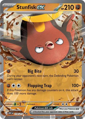Pokemon TCG - ME: Ascended Heroes - Stunfisk ex - 114/217 - Holofoil
