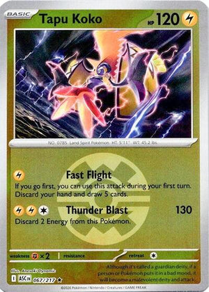 Pokemon TCG - ME: Ascended Heroes - Tapu Koko - 067/217 - Reverse Holofoil