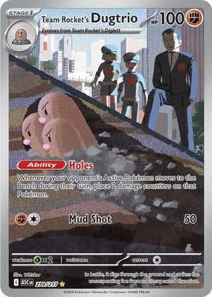 Pokemon TCG - ME: Ascended Heroes - Team Rocket's Dugtrio - 239/217 - Holofoil