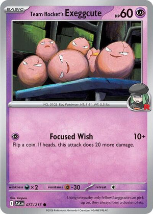 Pokemon TCG - ME: Ascended Heroes - Team Rocket's  exeggcute - 077/217