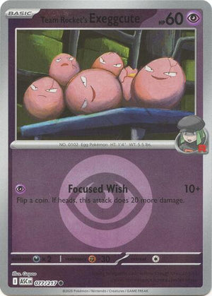 Pokemon TCG - ME: Ascended Heroes - Team Rocket's exeggcute - 077/217 - Energy Symbol Reverse Holofoil