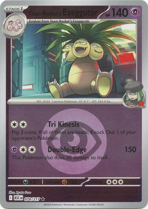 Pokemon TCG - ME: Ascended Heroes - Team Rocket's exeggutor - 078/217 - Energy Symbol Reverse Holofoil