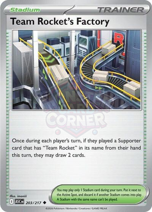 Pokemon TCG - ME: Ascended Heroes - Team Rocket's Factory - 203/217