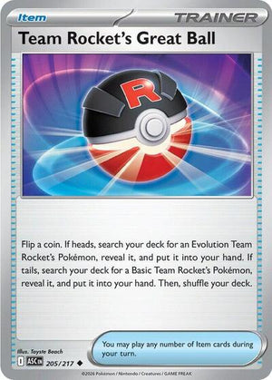 Pokemon TCG - ME: Ascended Heroes - Team Rocket's Great Ball - 205/217