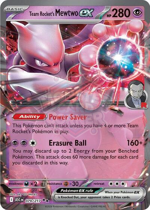 Pokemon TCG - ME: Ascended Heroes - Team Rocket's Mewtwo ex - 079/217 - Holofoil